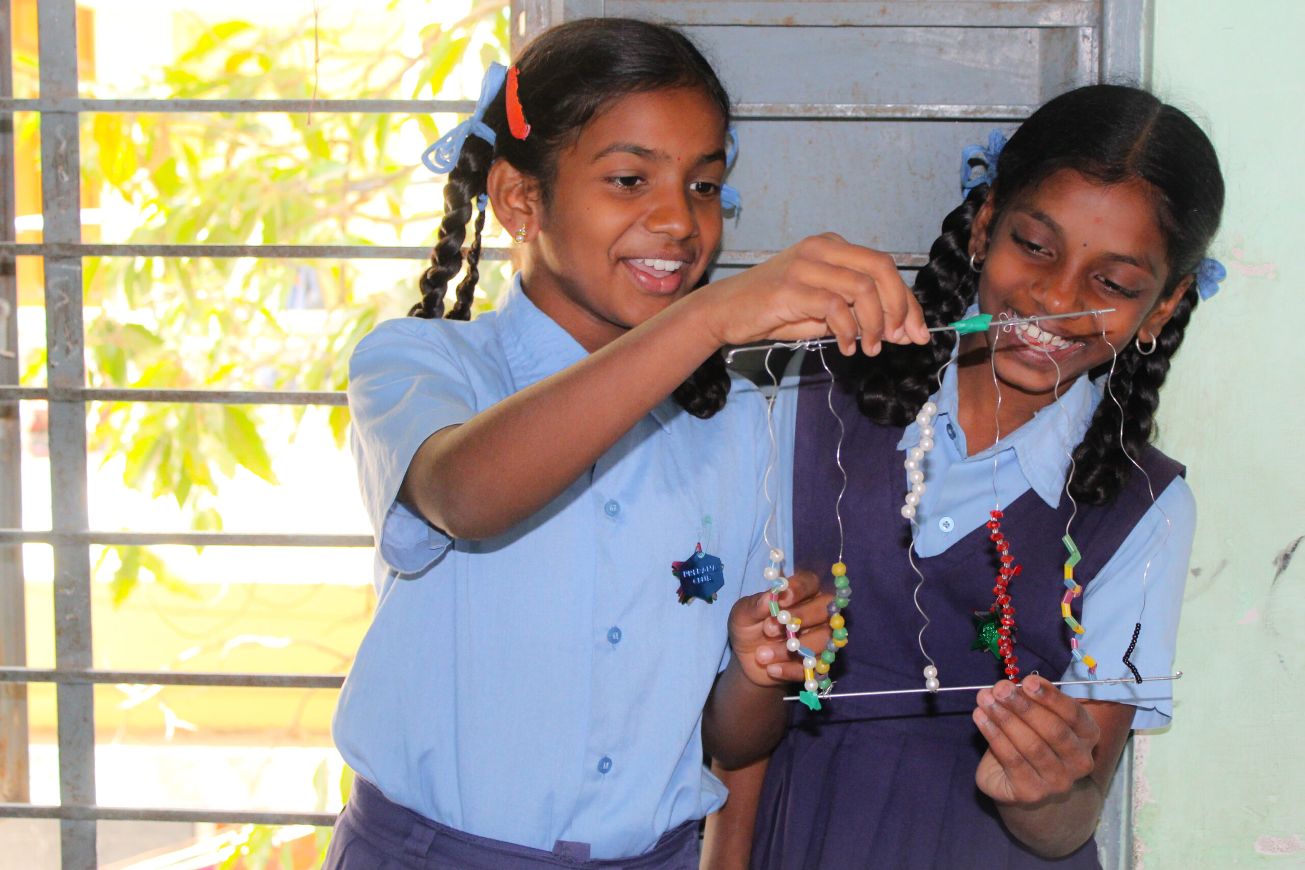 Teacher and students